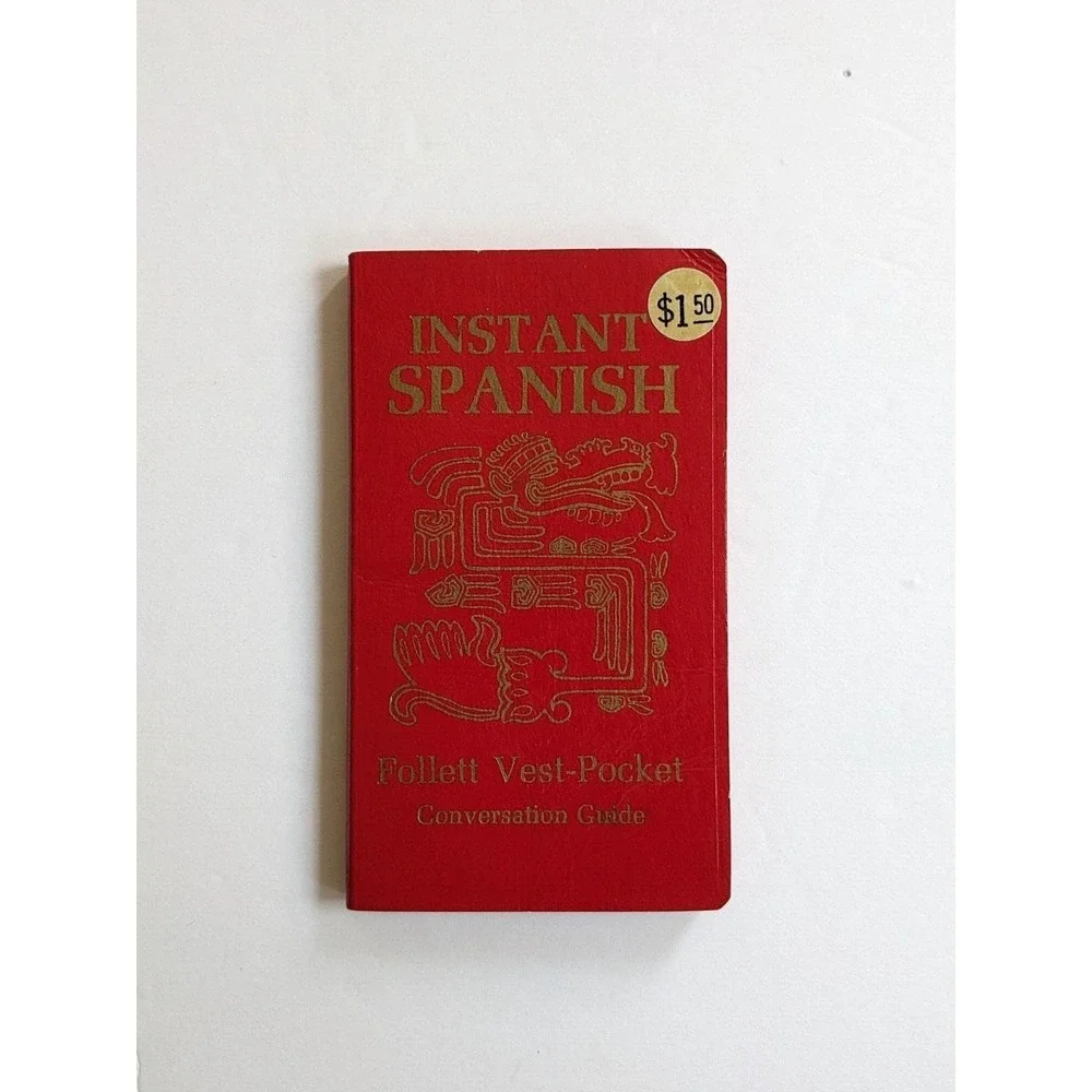 Vintage 1966 INSTANT SPANISH‎ Follett Vest Pocket Conversation Guide Book